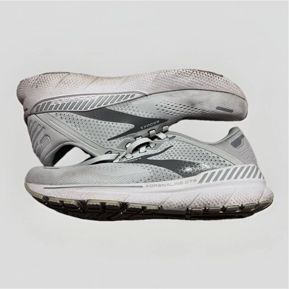 Brooks Adrenaline GTS 22 Running Sneakers Gray White 1203531B134 Women - Sz 8.5 - Picture 4 of 8